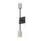 Z-Lite Calumet 2 Light Wall Sconce, Mate Black + Polished Nickel 814-2S-MB-PN - alternate 2